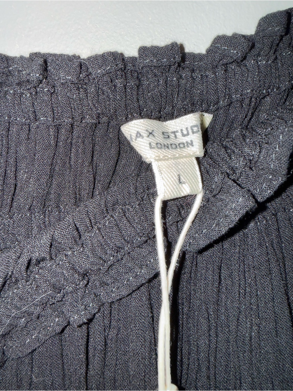Max Studio Black Smocked-Waist Maxi Skirt - Picture 3 of 4